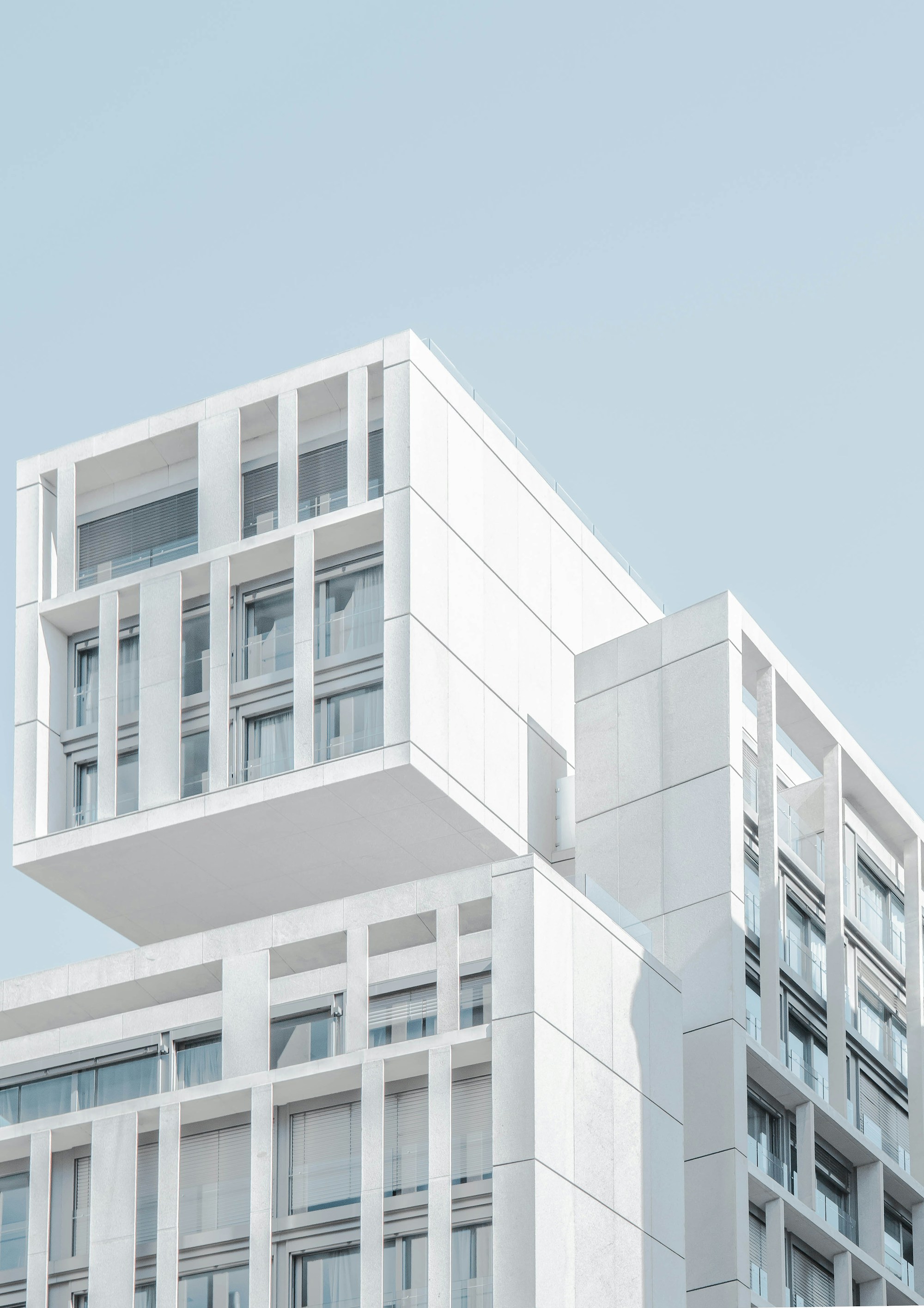Façade of a recent residential building in France